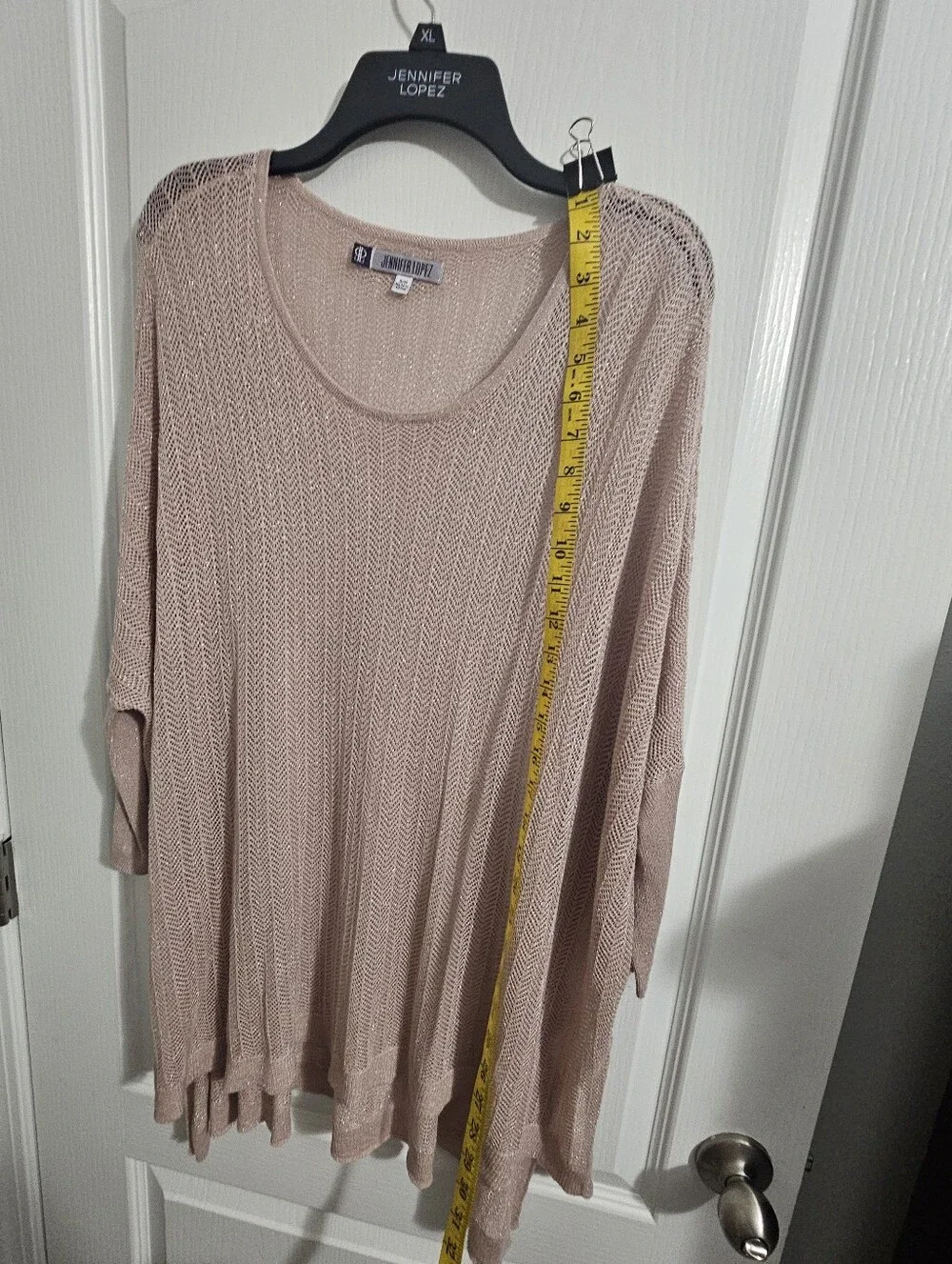 Jennifer Lopez light pink glitter glam Caftan Women Small/ medium - Picture 4 of 6